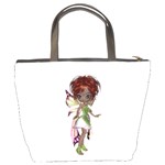 Fairy magic faerie in a dress Bucket Handbag Back