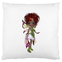 Fairy Magic Faerie In A Dress Large Cushion Case (two Sided) 