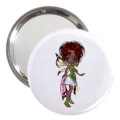 Fairy Magic Faerie In A Dress 3  Handbag Mirror by goldenjackal