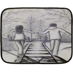 Intertwined Couple Mini Fleece Blanket (single Sided)