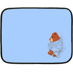 Ssssssttttttt    My Teddy Was Sleeping  Mini Fleece Blanket (single Sided)