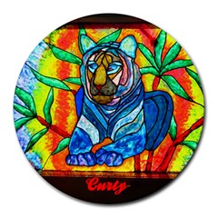 Curty 8  Mouse Pad (round)