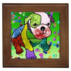 Pug Framed Ceramic Tile by Siebenhuehner