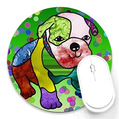 Pug 8  Mouse Pad (round)