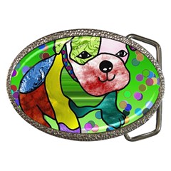 Pug Belt Buckle (oval)