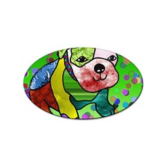 Pug Sticker (oval) by Siebenhuehner