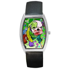 Pug Tonneau Leather Watch