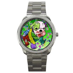 Pug Sport Metal Watch by Siebenhuehner