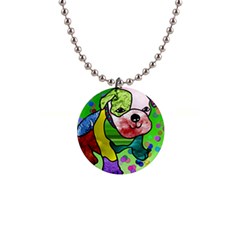 Pug Button Necklace by Siebenhuehner