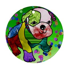 Pug Round Ornament (two Sides)