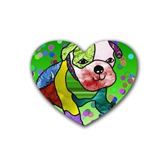 Pug Drink Coasters 4 Pack (heart) 