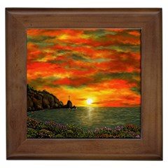 Alyssa s Sunset By Ave Hurley Artrevu - Framed Tile