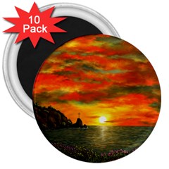 Alyssa s Sunset By Ave Hurley Artrevu - 3  Magnet (10 Pack) by ArtRave2