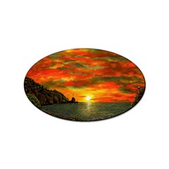 Alyssa s Sunset By Ave Hurley Artrevu - Sticker Oval (100 Pack) by ArtRave2