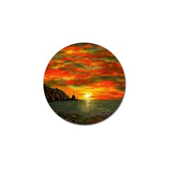 Alyssa s Sunset By Ave Hurley Artrevu - Golf Ball Marker (4 Pack) by ArtRave2