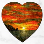 Alyssa s Sunset by Ave Hurley ArtRevu - Jigsaw Puzzle (Heart) Front