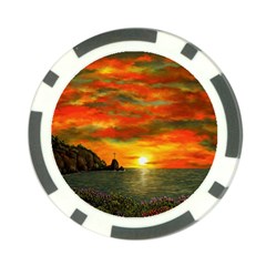 Alyssa s Sunset By Ave Hurley Artrevu - Poker Chip Card Guard by ArtRave2