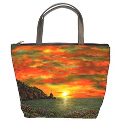 Alyssa s Sunset By Ave Hurley Artrevu - Bucket Bag