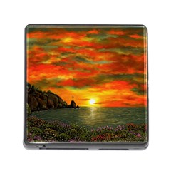 Alyssa s Sunset By Ave Hurley Artrevu - Memory Card Reader (square)