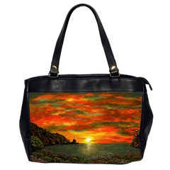 Alyssa s Sunset By Ave Hurley Artrevu - Oversize Office Handbag (2 Sides) by ArtRave2