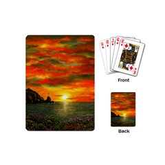 Alyssa s Sunset By Ave Hurley Artrevu - Playing Cards (mini)