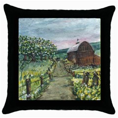  amish Apple Blossoms  By Ave Hurley Of Artrevu   Throw Pillow Case (black) by ArtRave2