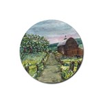  Amish Apple Blossoms  by Ave Hurley of ArtRevu ~ Rubber Coaster (Round) Front