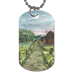  amish Apple Blossoms  By Ave Hurley Of Artrevu   Dog Tag (one Side)