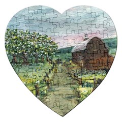  amish Apple Blossoms  By Ave Hurley Of Artrevu   Jigsaw Puzzle (heart) by ArtRave2