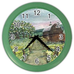  amish Apple Blossoms  By Ave Hurley Of Artrevu   Color Wall Clock by ArtRave2