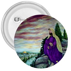 Jesus Overlooking Jerusalem - Ave Hurley - Artrave - 3  Button by ArtRave2