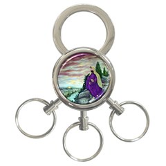 Jesus Overlooking Jerusalem - Ave Hurley - Artrave - 3-ring Key Chain by ArtRave2