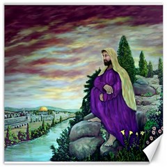 Jesus Overlooking Jerusalem - Ave Hurley - Artrave - Canvas 20  X 20  (unframed) by ArtRave2