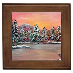  jane s Winter Sunset   By Ave Hurley Of Artrevu   Framed Tile