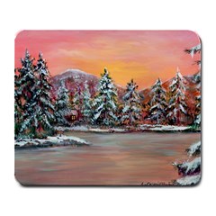  jane s Winter Sunset   By Ave Hurley Of Artrevu   Large Mousepad by ArtRave2