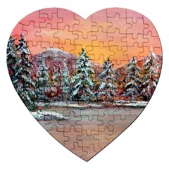  jane s Winter Sunset   By Ave Hurley Of Artrevu   Jigsaw Puzzle (heart) by ArtRave2