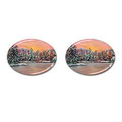  jane s Winter Sunset   By Ave Hurley Of Artrevu   Cufflinks (oval) by ArtRave2