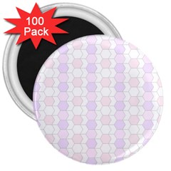 Allover Graphic Soft Pink 3  Button Magnet (100 Pack) by ImpressiveMoments