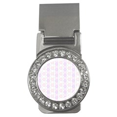 Allover Graphic Soft Pink Money Clip (cz)