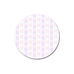 Allover Graphic Soft Pink Magnet 3  (round)