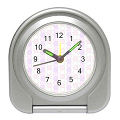 Allover Graphic Soft Pink Desk Alarm Clock by ImpressiveMoments