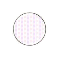 Allover Graphic Soft Pink Golf Ball Marker 4 Pack (for Hat Clip) by ImpressiveMoments