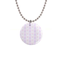 Allover Graphic Soft Pink Button Necklace