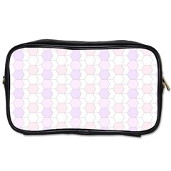 Allover Graphic Soft Pink Travel Toiletry Bag (one Side)