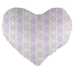 Allover Graphic Soft Pink 19  Premium Heart Shape Cushion