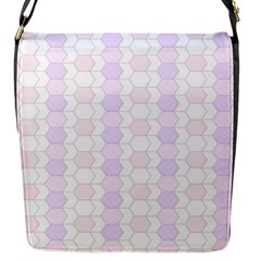 Allover Graphic Soft Pink Flap Closure Messenger Bag (small)