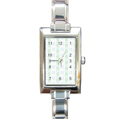 Allover Graphic Soft Aqua Rectangular Italian Charm Watch