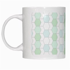 Allover Graphic Soft Aqua White Coffee Mug