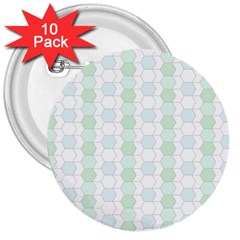 Allover Graphic Soft Aqua 3  Button (10 Pack) by ImpressiveMoments