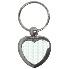 Allover Graphic Soft Aqua Key Chain (heart) by ImpressiveMoments